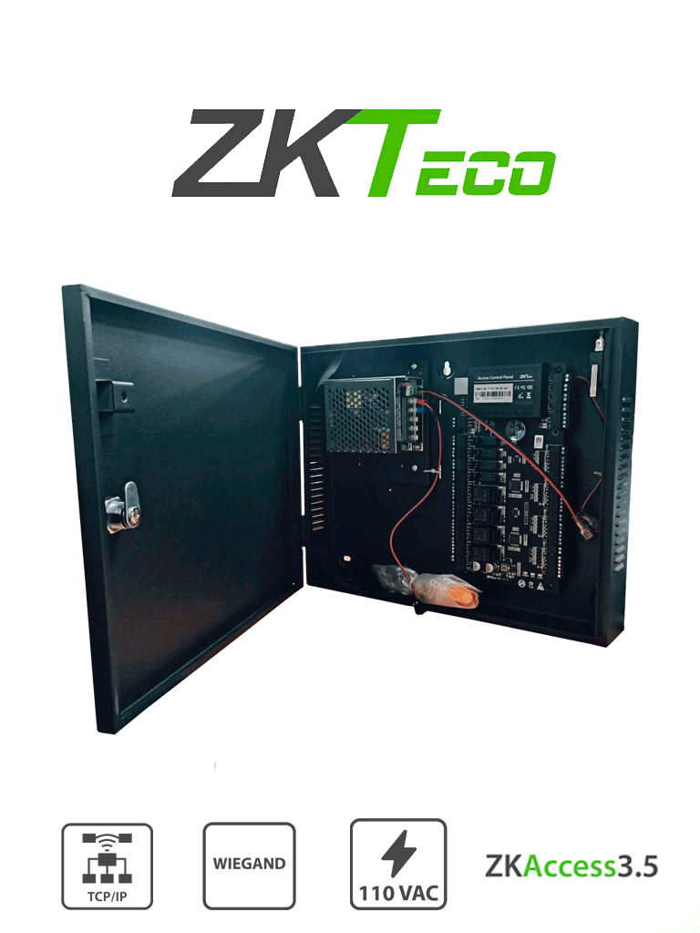 ZKTECO C3400B - Control de Acceso Profesional / 4 Puertas / 4 Lectoras / PULL / Gabinete y Fuente / Sin Biometria - ISTEN